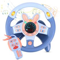 Volante Toy DeAo Kids para banco traseiro com luz e música azul Volante Toy DeAo Kids para banco traseiro com luz e música azul