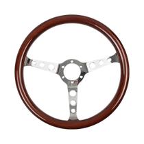 Volante Universal De Madeira De 15 Polegadas Com Kit De Botão De Sirene 380mm Para Carro De Corrida