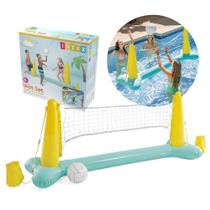Volei Inflável Praia Piscina Com Bola Rede - Intex