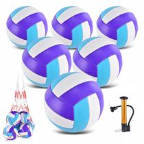 Voleibol ELKCIP tamanho oficial 5 Soft Bulk com bomba e bolsa de rede x6 Voleibol ELKCIP tamanho oficial 5 Soft Bulk com bomba e bolsa de rede x6