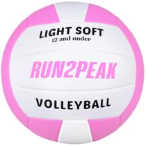 Voleibol RUN2PEAK Light Soft Tamanho 5 230g Rosa Branco
