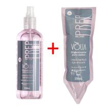 VÒLIA - Kit Frasco Prep Nail Spray Higienizador Para Alongamento de Unhas 350ml + Refil Prep 350ml