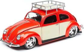 Volkswagen Fusca com rack Vermelho Maisto design 1/18