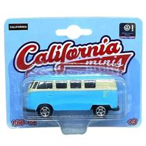 Volkswagen Kombi 1/64 Azul e Bege Minis California Welly 52020B Volkswagen Kombi 1/64 Azul e Bege Minis California Welly 52020B