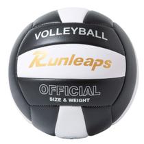 Volleyball Runleaps impermeável para uso interno/externo tamanho 5 preto/branco