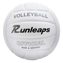Volleyball Runleaps, tamanho oficial, 5, impermeável, branco