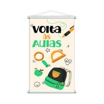 Volta Às Aulas Mochila Banner Escolar Pedagógico 80X50Cm