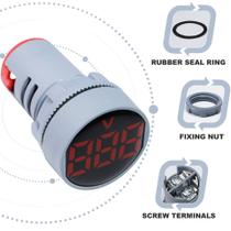 Voltimetro 22Mm 60-500 Vac Vermelho Modelo Ad16-22Dsv Voltimetro 22Mm 60-500 Vac Vermelho Modelo Ad16-22Dsv