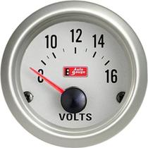 Voltimetro 52mm silver series Auto Gauge 12v