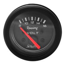 Voltímetro 8-16V 52mm Preto Racing