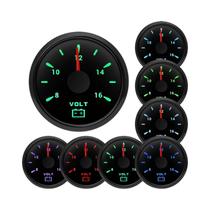 Voltímetro À Prova d'Água 52MM Com Luz De Fundo Em 7 Cores, Medidor De Voltagem 8-32V Para Carro,