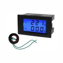 Voltimetro Ac Até 300vac E Amperímetro 0 - 100a + Tc Digital