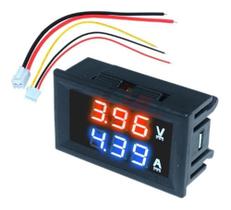 Voltímetro Amperímetro Digital Led Dc 10a Vermelho E Azul - Stender