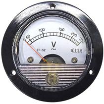 Voltímetro Analógico 52mm Redondo Medição Direta 0 até 250v Corrente Alternada