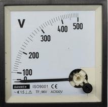 VOLTIMETRO ANALOGICO 96x96MM 500V VOLTIMETRO ANALOGICO 96x96MM 500V