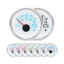 Voltímetro De 52mm Com Luz De Fundo Em 7 Cores, Medidor De Tensão Universal 8-16V 18-32V Com Luz De