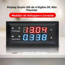 Voltímetro Digital 100V 10A Com Display LED Testador De Regulador De Tensão M4430 Voltímetro Digital 100V 10A Com Display LED Testador De Regulador De Tensão M4430