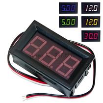 Voltímetro Digital 100V Testador Automotivo Com Display LED Para Carro, Medidor De 3 Fios Vermelho