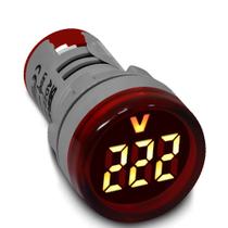 Voltímetro Digital 22mm Vermelho 500Vca - Sibratec