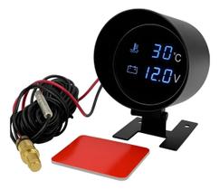 Voltímetro Digital Automotivo Marca Água Temperatura Preciso