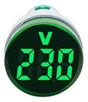 Voltímetro Digital Embutir 22mm 50-500Vca - Snetec SVR1-22