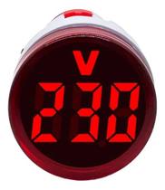 Voltímetro Digital Embutir 22mm 50-500Vca - Snetec SVR1-22 Voltímetro Digital Embutir 22mm 50-500Vca - Snetec SVR1-22