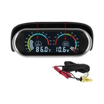 Voltímetro Digital LCD Para Carro Medidor De Temperatura Da Água 0 a 120 Celsius 1/8 NPT 12V 24V