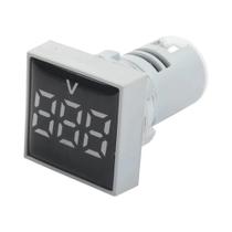 Voltímetro Digital LED 22mm AC 60-500V - Indicador de Tensão com Luz Piloto (Vermelho, Amarelo, Verde)