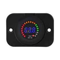 Voltímetro Digital LED 24V 12V DC, Medidor De Tensão, Testador De Bateria Para Marinha, Carro E