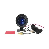 Voltímetro Digital LED À Prova d'Água 12V 24V E Medidor De Temperatura Da Água Com Cabeça De Sensor