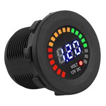 Voltímetro Digital LED À Prova d'Água 12V Para Motocicleta, Carro, Barco, ATV, UTV, Medidor De