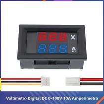 Voltímetro E Amperímetro Digital 0-100V 10A Com Display Duplo Medidor De Tensão E Corrente Com