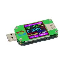 Voltímetro E Amperímetro Digital LCD Colorido Tipo-C Com Carregador Rápido E Detector De Tensão DC