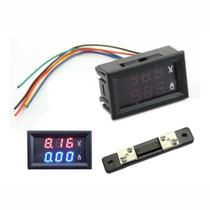 Voltimetro E Amperimetro Digital Led Dc Cc 100v 50a C Shunt