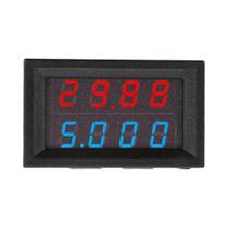 Voltímetro E Amperímetro Digital Mini De 4 Dígitos DC 100V 200V 10A Com Display LED Duplo