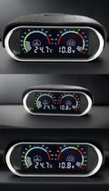 Voltímetro e Marcador de Temperatura Digital 12V/24V Voltímetro e Marcador de Temperatura Digital 12V/24V