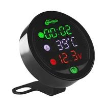 Voltímetro LED À Prova d'Água 9-24V Para Motocicleta Com Visão Noturna, Temporizador Multifuncional, Voltímetro LED À Prova d'Água 9-24V Para Motocicleta Com Visão Noturna, Temporizador Multifuncional,