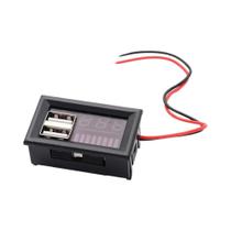 Voltímetro Mini DC 12V Com Display LED Dual USB 5V2A Para Carros, Motocicletas E Veículos