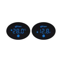 Voltímetro motocicleta universal, tensão display, led espelho mount, impermeável, 9-24v Voltímetro motocicleta universal, tensão display, led espelho mount, impermeável, 9-24v