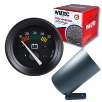 Voltímetro Universal + Copo 52mm - Caminhão Ford Mercedes VW Voltímetro Universal + Copo 52mm - Caminhão Ford Mercedes VW