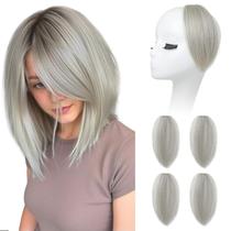 Volumizador de cabelo Clip-in REECHO Short Thick Silver Grey 20cm Volumizador de cabelo Clip-in REECHO Short Thick Silver Grey 20cm