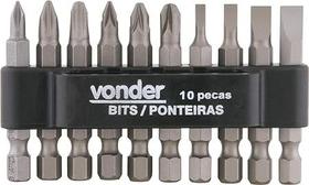 Vonder Jogo De Bits/Ponteiras Com 10 Peças Encaixe Sextavado 1/4' Vdo694