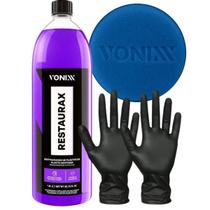 Vonixx Restaurax 1.5 Litros Restaurador de Plástico Painel Parachoque Uso Profissional Aplicador e Luva
