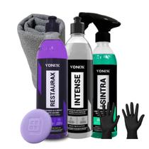 Vonixx Restaurax Restaurador Sintra Multilimpador Intense Revitalizador Luva Microfibra Aplicador Vonixx Restaurax Restaurador Sintra Multilimpador Intense Revitalizador Luva Microfibra Aplicador