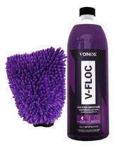 Vonixx shampoo automotivo vfloc 1,5l luva de lavagem carro