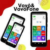 Vovô&vovófone 16gb 4g icones grandes zap faz chamada de video