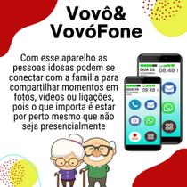Vovô&vovófone 32gb 4g icones grandes botão sos faz ligação