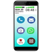 Vovô&vovófone 4g 32gb tela grande 5.5 1gb ram fácil uso sos - Multilaser