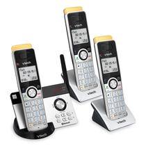 VTECH IS8121-3 Super Long Range até 2300 Pés DECT 6.0 Bluetooth 3 Telefone sem fio para casa com secretária eletrônica, bloqueio de chamadas, conexão com celular, interfone e expansível para 5 aparelhos