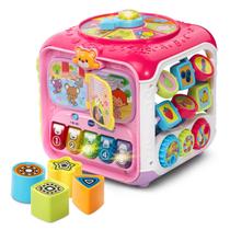 VTech Sort and Discovery Activity Cube (Embalagem Livre de Frustração), Rosa